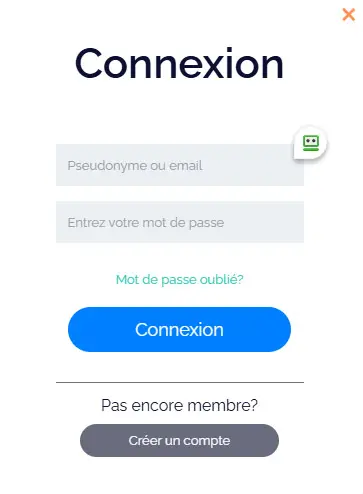 Connexion des membres du WHITE LION CASINO