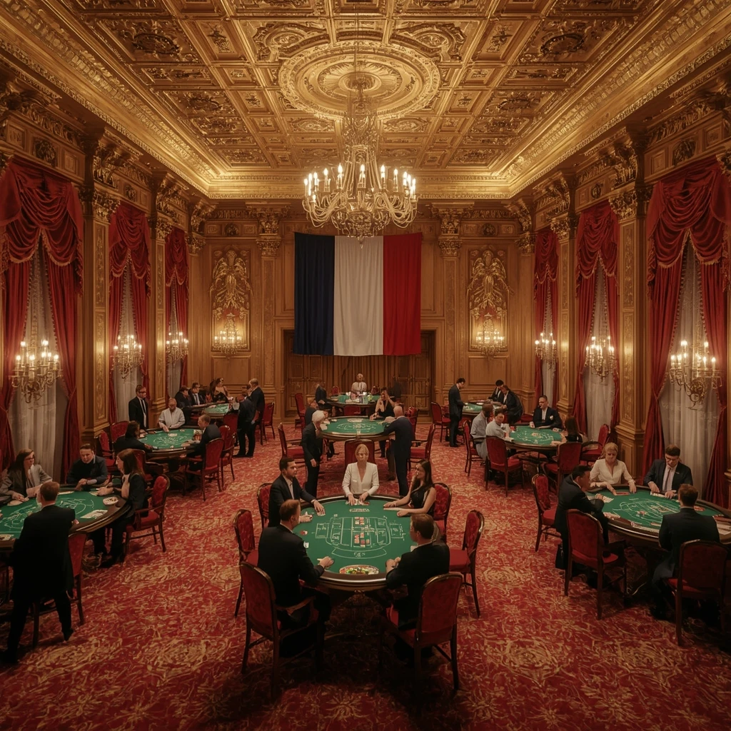Le casino et le drapeau français WHITE LION CASINO